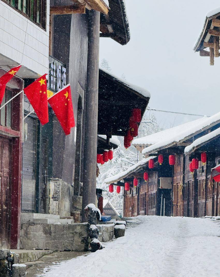 利川雪景图片