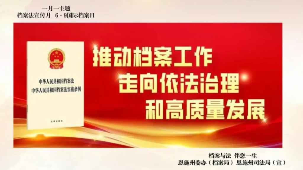 2024年一月一主题 | 6月主题(档案法,档案法实施条例)宣传海报来了!