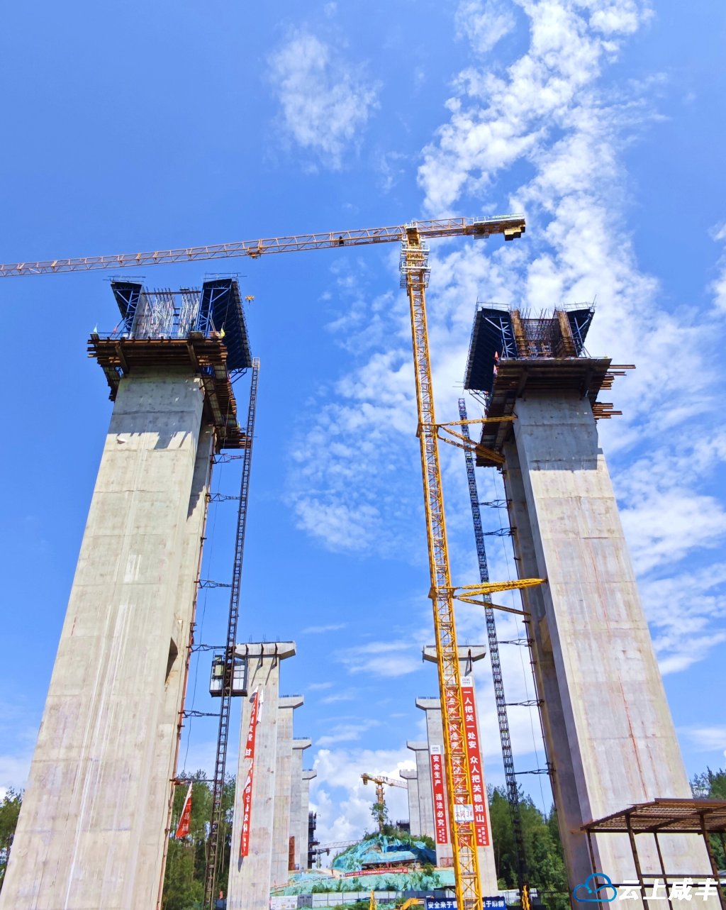 图7 仰拍墩柱。周制江 摄.jpg 图7 仰拍墩柱。周制江 摄.jpg