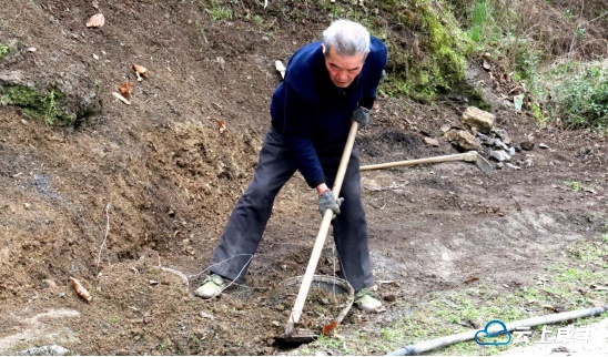 高乐山镇映山村五组村民自主协商铺设天然气支线管道
