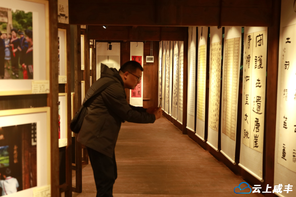 嘉宾正在参观书画影展2 舒淑摄.jpg