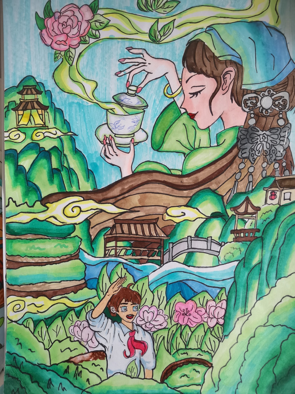 走马小学开展红领巾遇见茶实践体验活动