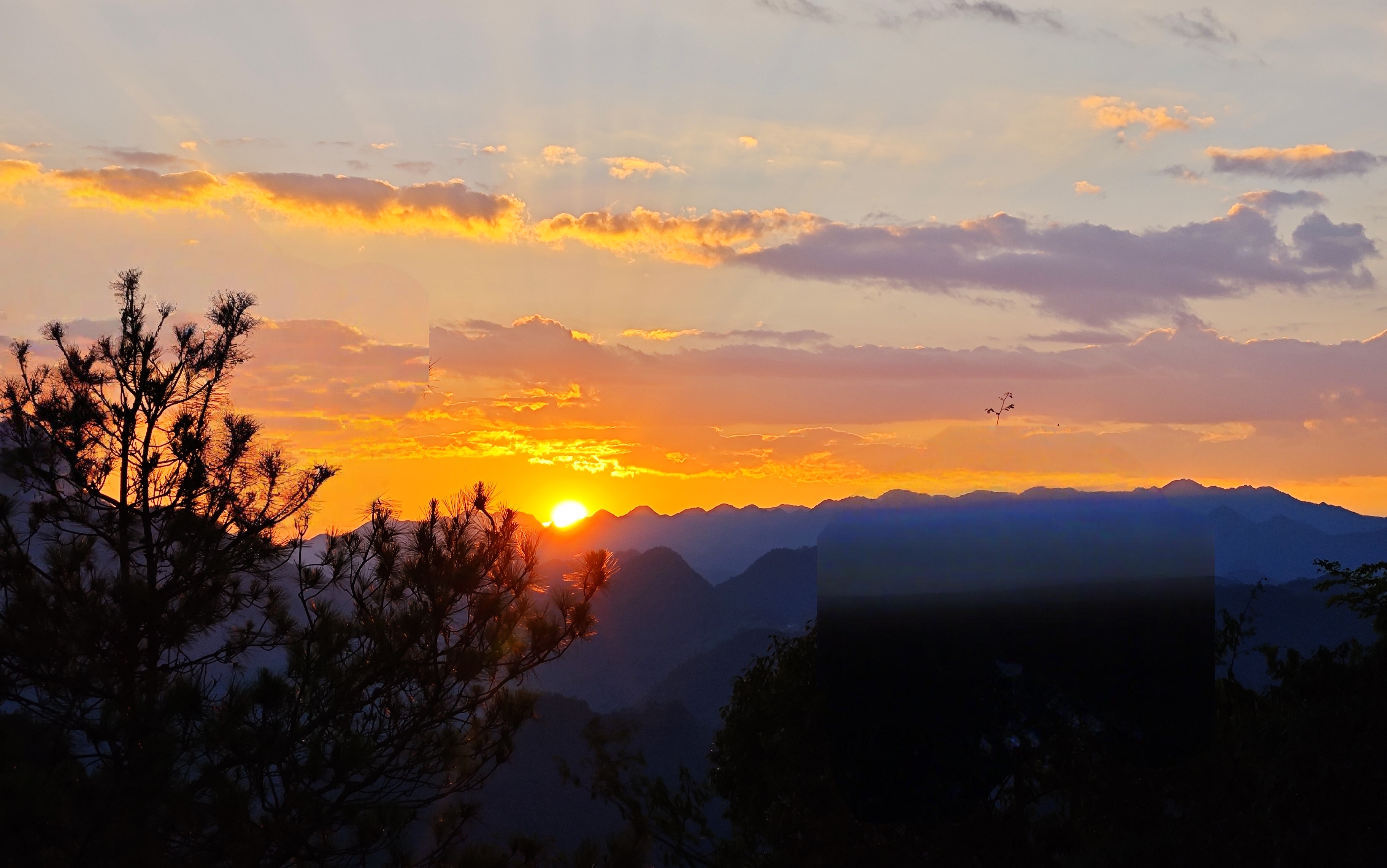 夕阳背景图落山图片