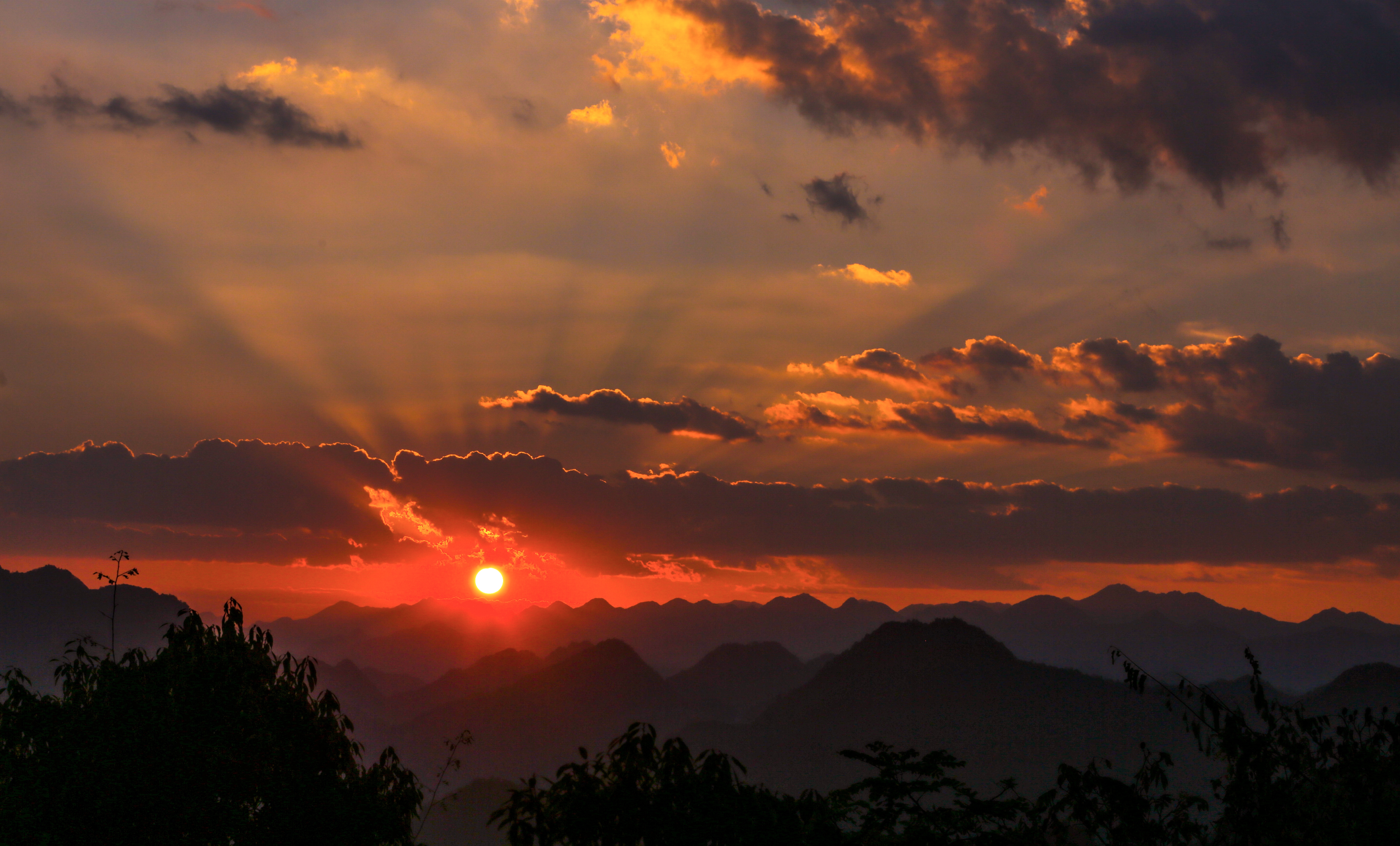 张家界夕阳图片